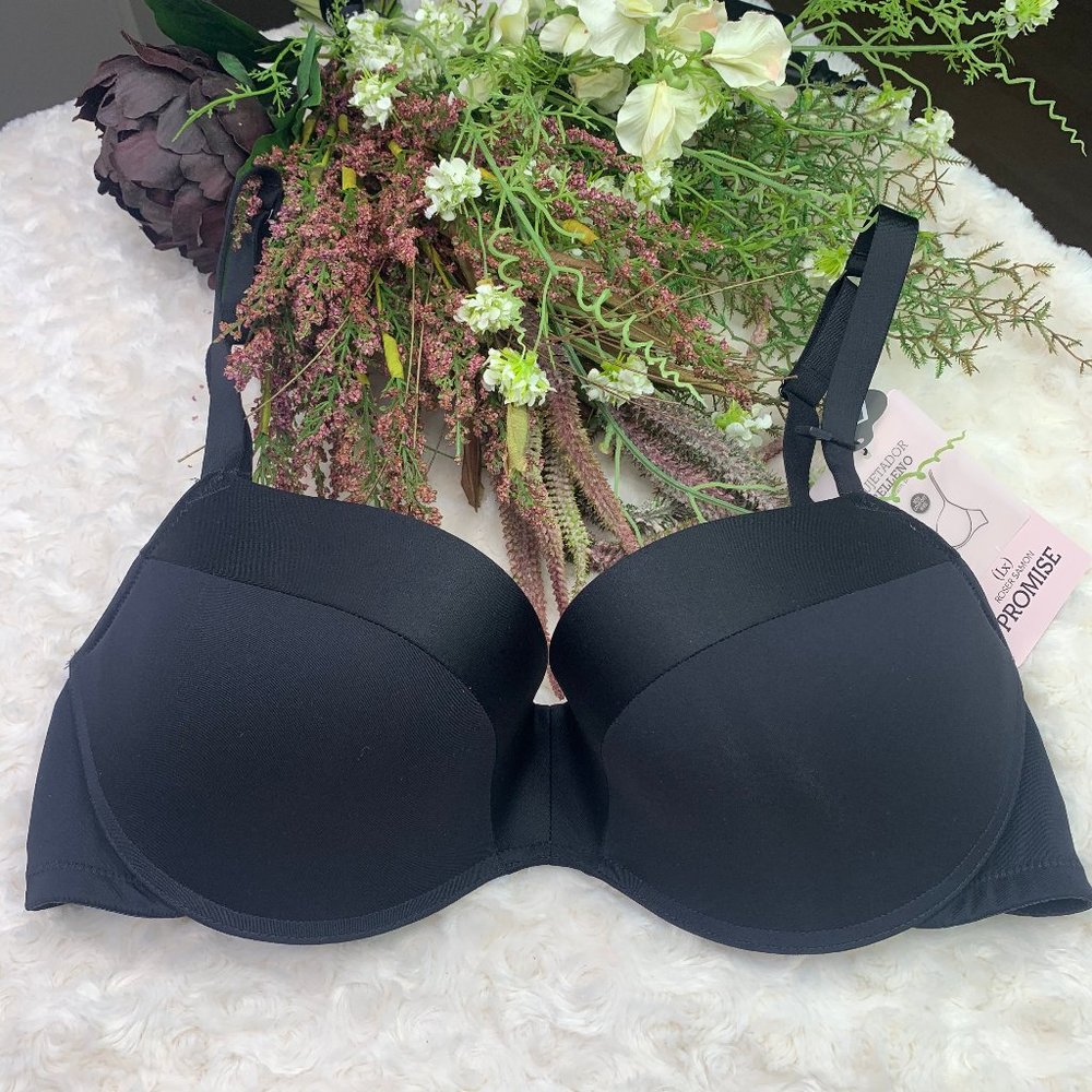 Promise Satin Underwire Push Up Bra 36D NWT